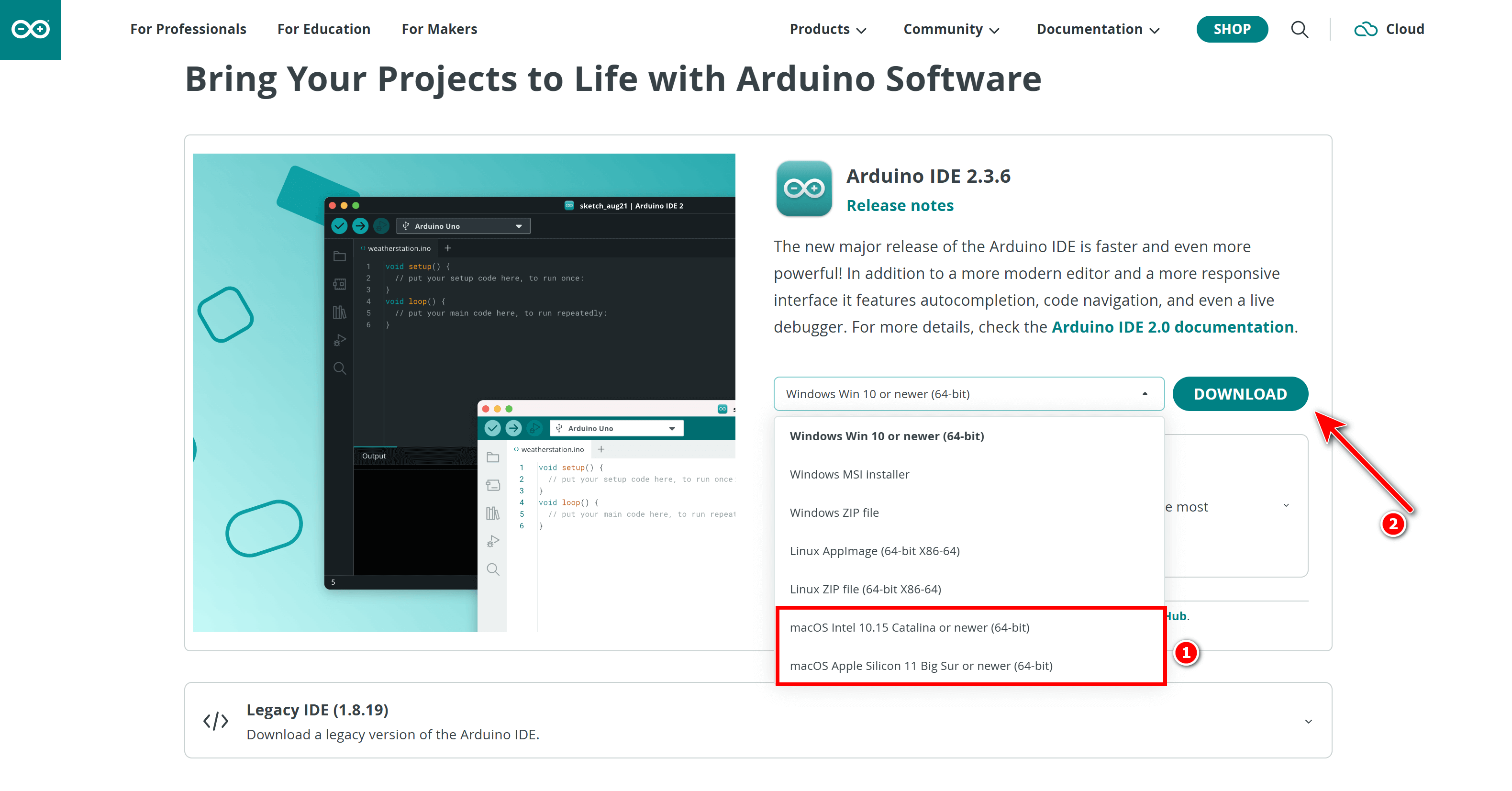Версии для macOS