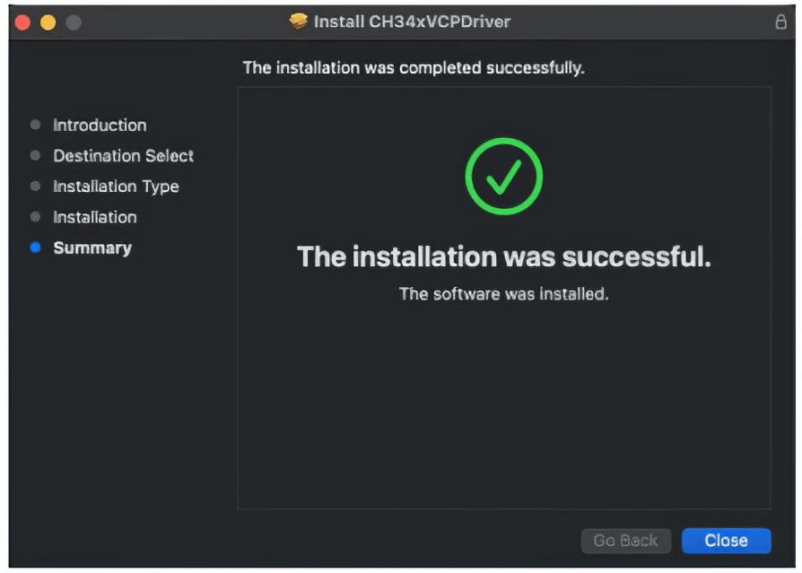 Успешная установка